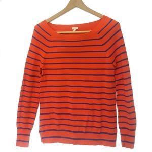 J Crew Boatneck Striped Long Sleeve Sweater XS